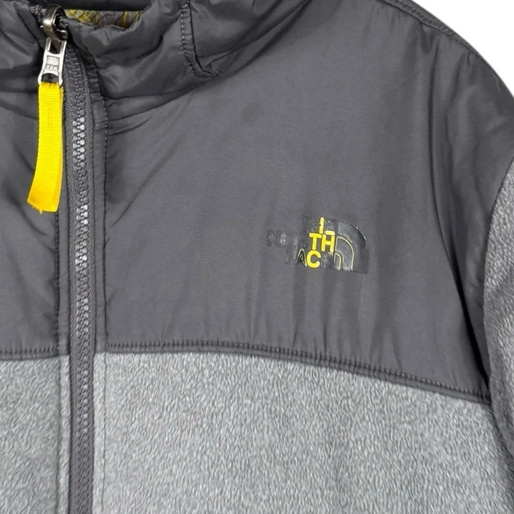 The North Face Boys Hooded Midweight Fleece Jacket Large‎ Grey Outdoors Winter